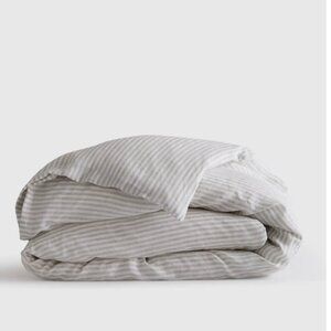 Quince King Linen Striped Duvet Cover Brand New!